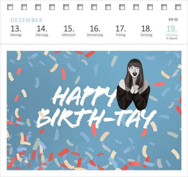 Produktbild: Postkartenkalender 365 Tage mit Taylor Swift 2027