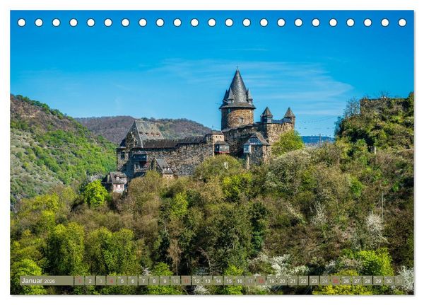 Produktbild: Burgen und Festungen am Mittelrhein (Tischkalender 2026 DIN A5 quer), CALVENDO Monatskalender