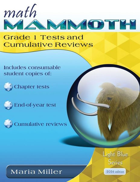 Produktbild: Math Mammoth Grade 1 Tests and Cumulative Reviews