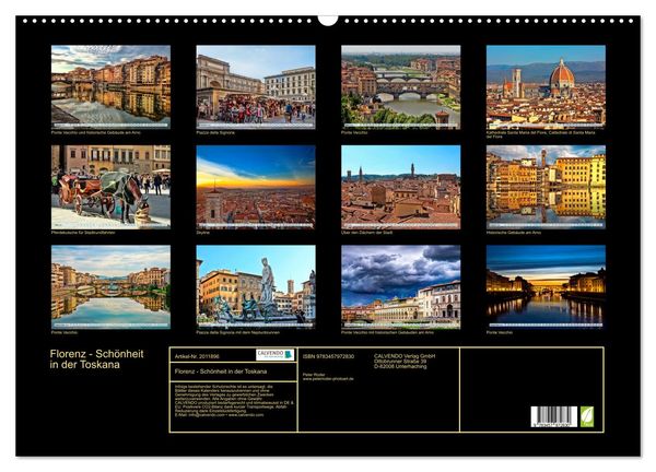 Produktbild: Florenz - Sch&ouml;nheit in der Toskana (Wandkalender 2026 DIN A2 quer), CALVENDO Monatskalender