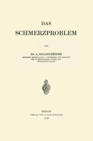 Produktbild: Das Schmerzproblem