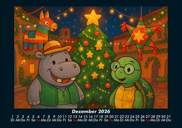 Produktbild: Sash & Taz - Abenteuer in Mexiko 2026 Fotokalender DIN A5