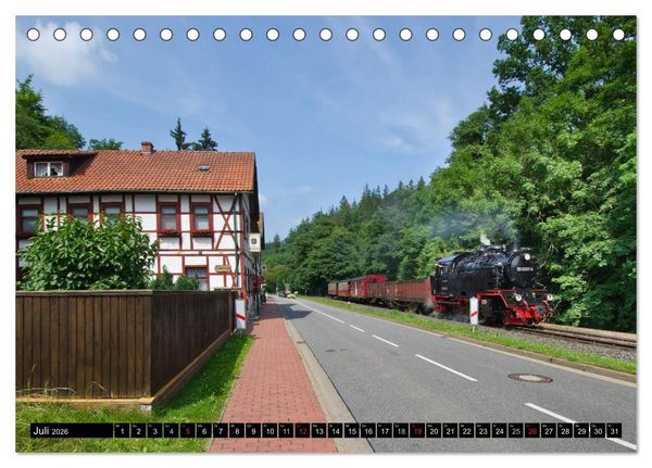 Produktbild: Schmalspurbahnen in Sachsen Anhalt (Tischkalender 2026 DIN A5 quer), CALVENDO Monatskalender