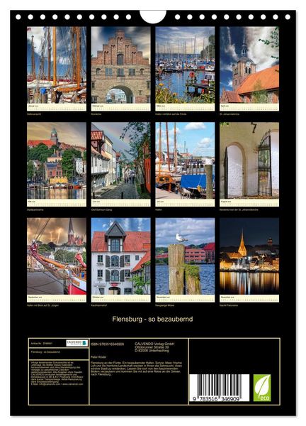 Produktbild: Flensburg - so bezaubernd (Wandkalender 2026 DIN A4 hoch), CALVENDO Monatskalender