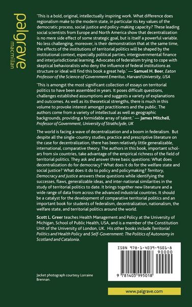 Produktbild: Territory, Democracy and Justice