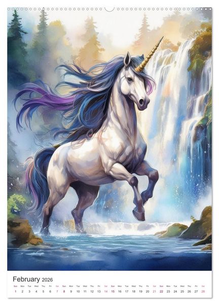 Produktbild: Fantastic horses from myths and legends (High Quality Premium Wall Calendar 2026 DIN A2 portrait),CALVENDO 12 Month Wall Calendar