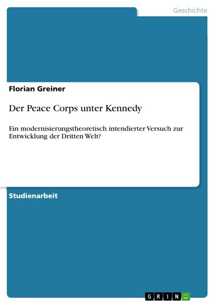 Produktbild: Der Peace Corps unter Kennedy