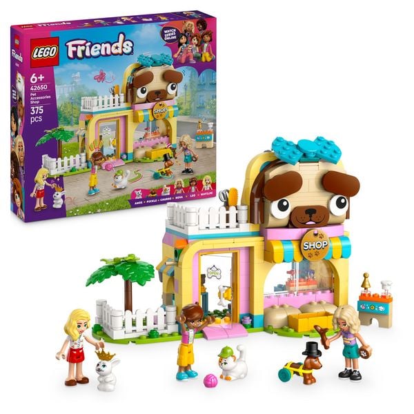 LEGO Friends Geschäft für Haustierzubehör, Bauset mit Tierfiguren 42650