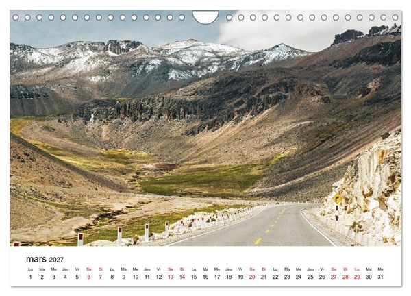 Produktbild: P&eacute;rou Les couleurs de la nature (Calendrier mural 2027 DIN A4 vertical), CALVENDO calendrier mensuel