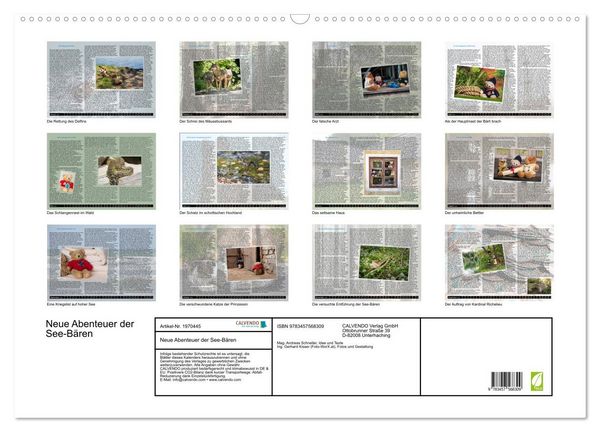 Produktbild: Neue Abenteuer der See-B&auml;ren (Wandkalender 2026 DIN A2 quer), CALVENDO Monatskalender