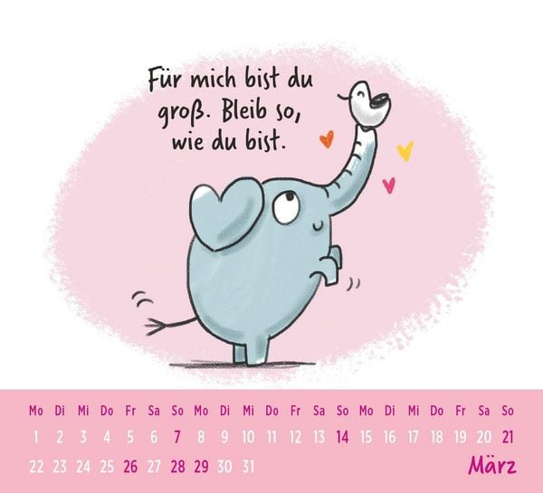 Produktbild: Mini-Kalender 2027: Liebe Botschaften F&Uuml;R DICH. Mit Franz and Friends durchs Jahr