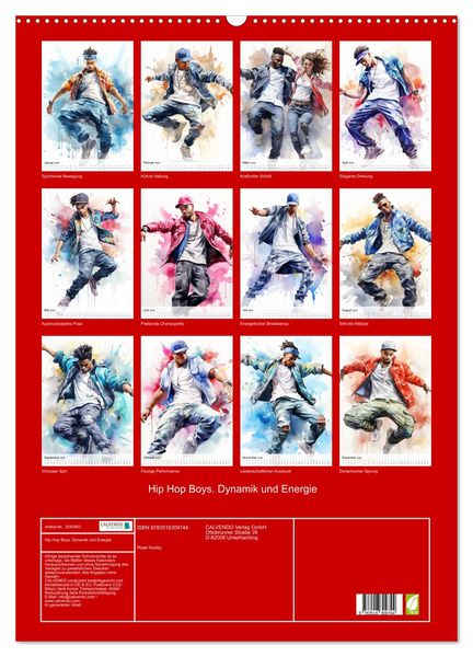Produktbild: Hip Hop Boys. Dynamik und Energie (Wandkalender 2026 DIN A2 hoch), CALVENDO Monatskalender