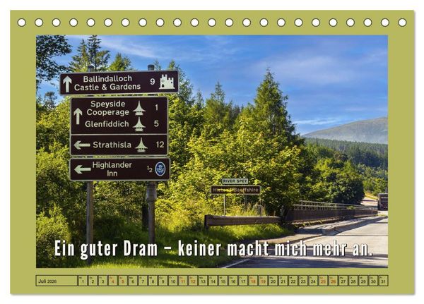 Produktbild: Whisky-Werbespr&uuml;che (Tischkalender 2026 DIN A5 quer), CALVENDO Monatskalender
