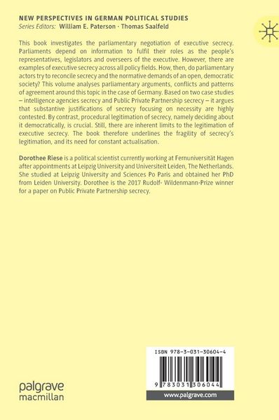 Produktbild: Executive Secrecy and Democratic Politics
