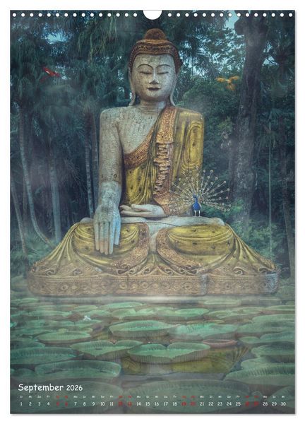Produktbild: Kraft mit Buddha (Wandkalender 2026 DIN A3 hoch), CALVENDO Monatskalender