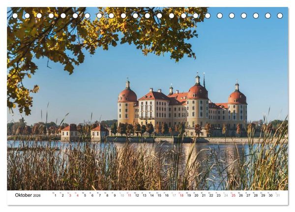 Produktbild: Sachsen (Tischkalender 2026 DIN A5 quer), CALVENDO Monatskalender