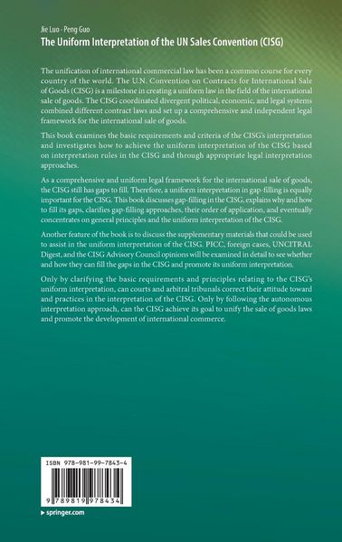 Produktbild: The Uniform Interpretation of the UN Sales Convention (CISG)
