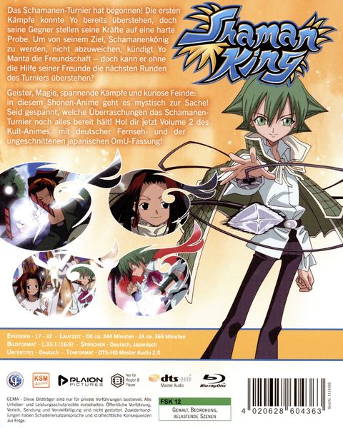 Produktbild: Shaman King: Volume 2 (Ep. 17-32) [4 BRs]