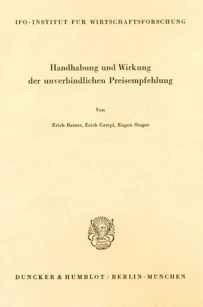Produktbild: Handhabung und Wirkung der unverbindlichen Preisempfehlung.
