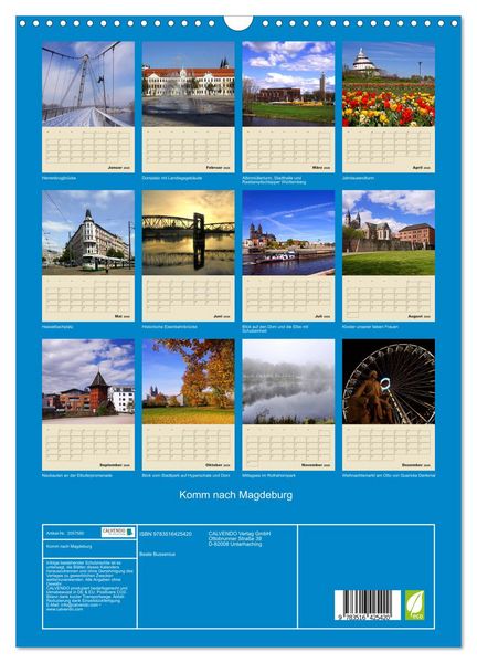 Produktbild: Komm nach Magdeburg (Wandkalender 2026 DIN A3 hoch), CALVENDO Monatskalender