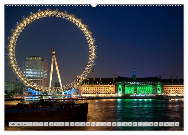 Produktbild: Big City Lights - Metropolen im Lichterglanz (hochwertiger Premium Wandkalender 2026 DIN A2 quer), Kunstdruck in Hochglanz