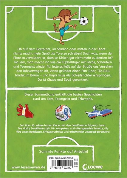 Produktbild: Die besten Lesel&ouml;wen-Fu&szlig;ballgeschichten zum Lesenlernen