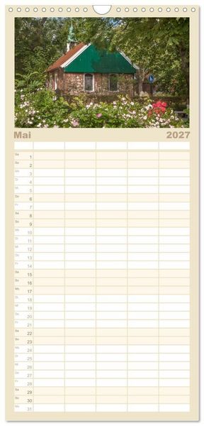 Produktbild: Familienplaner 2027 - Moin Spiekeroog mit 5 Spalten (Wandkalender, 21 x 45 cm) CALVENDO