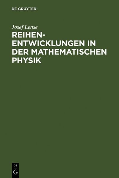 Produktbild: Reihenentwicklungen in der mathematischen Physik