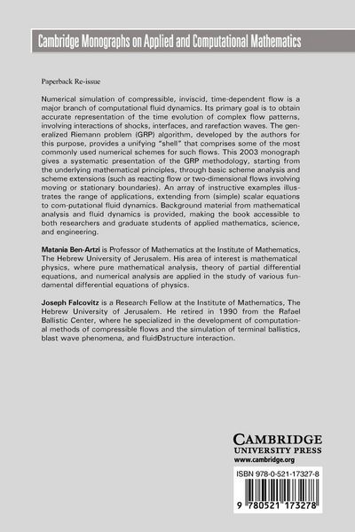 Produktbild: Generalized Riemann Problems in Computational Fluid Dynamics