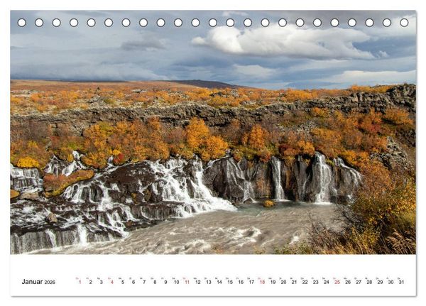 Produktbild: ISLAND Atemberaubende Natur aus Feuer und Eis (Tischkalender 2026 DIN A5 quer), CALVENDO Monatskalender