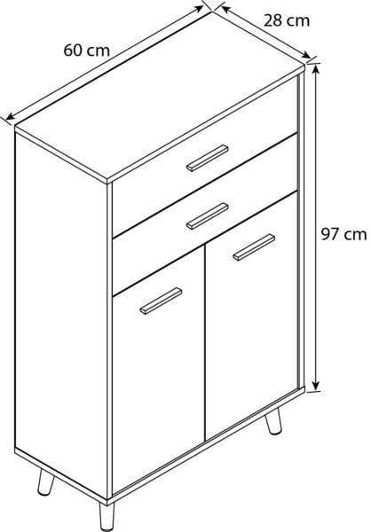 Produktbild: Seitenschrank Schublade Landos