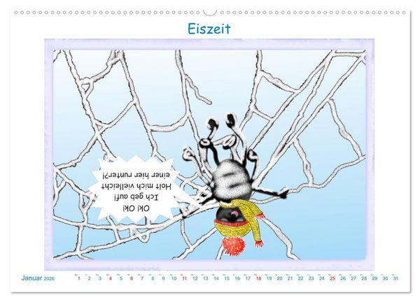 Produktbild: DIE SPINNEN DOCH (hochwertiger Premium Wandkalender 2026 DIN A2 quer), Kunstdruck in Hochglanz
