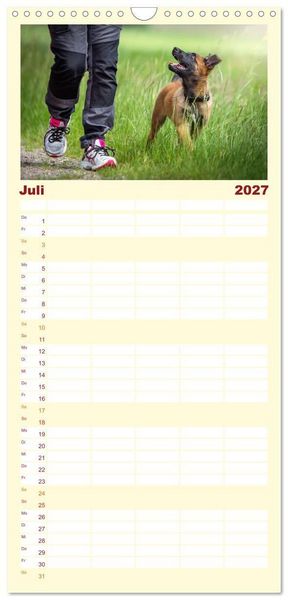 Produktbild: Familienplaner 2027 - Traumhund Malinois mit 5 Spalten (Wandkalender, 21 x 45 cm) CALVENDO