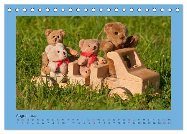 Produktbild: Teddys Meine Freunde (Tischkalender 2026 DIN A5 quer), CALVENDO Monatskalender