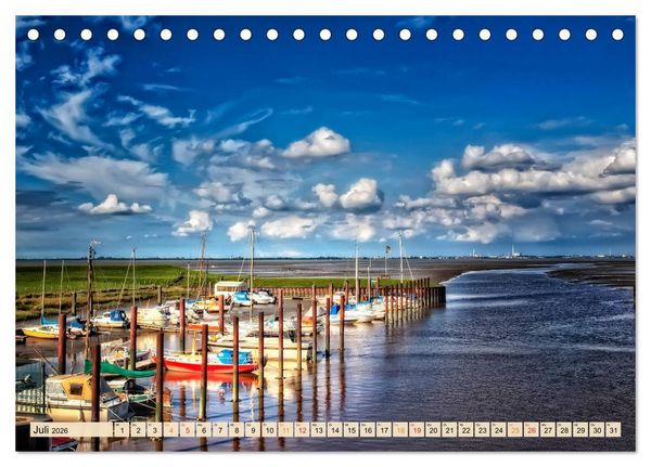 Produktbild: Friesland - Watt und Nordsee (Tischkalender 2026 DIN A5 quer), CALVENDO Monatskalender