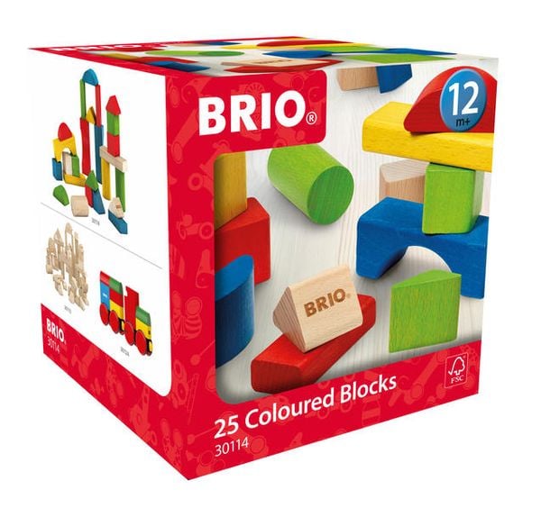 Produktbild: BRIO Infant/ Toddler - Bunte Holzbausteine, 25 Teile