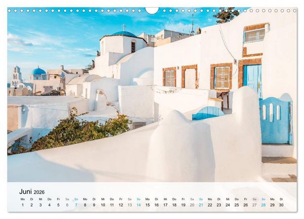 Produktbild: Santorini - Die malerische Kykladeninsel (Wandkalender 2026 DIN A3 quer), CALVENDO Monatskalender