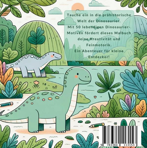 Produktbild: Mein urzeitliches Dinosaurier Malbuch - Kreative und faszinierende Dino - Ausmalvorlagen.