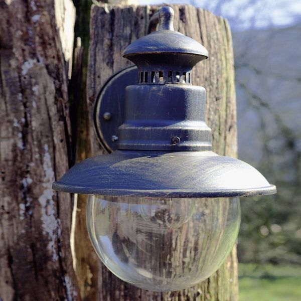 Produktbild: Brilliant Artu 96128/86 Au&szlig;enwandleuchte Energiesparlampe, LED E27 53W Schwarz, Gold