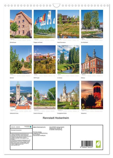 Produktbild: Rennstadt Hockenheim (Wandkalender 2026 DIN A3 hoch), CALVENDO Monatskalender