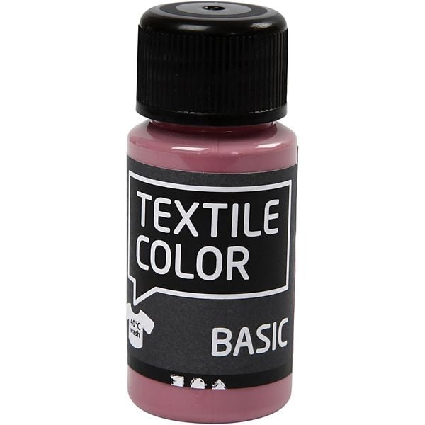 Creativ Company Textilfarbe, Dunkelrosa, 50 ml, 1 Fläschchen