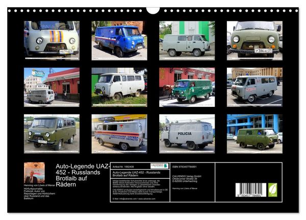 Produktbild: Auto-Legende UAZ-452 - Russlands Brotlaib auf R&auml;dern (Wandkalender 2026 DIN A3 quer), CALVENDO Monatskalender