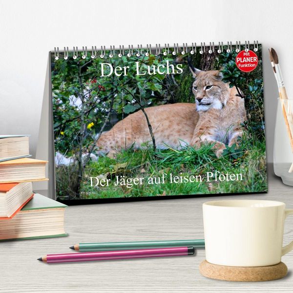 Produktbild: Der Luchs - Der J&auml;ger auf leisen Pfoten (Tischkalender 2026 DIN A5 quer), CALVENDO Monatskalender