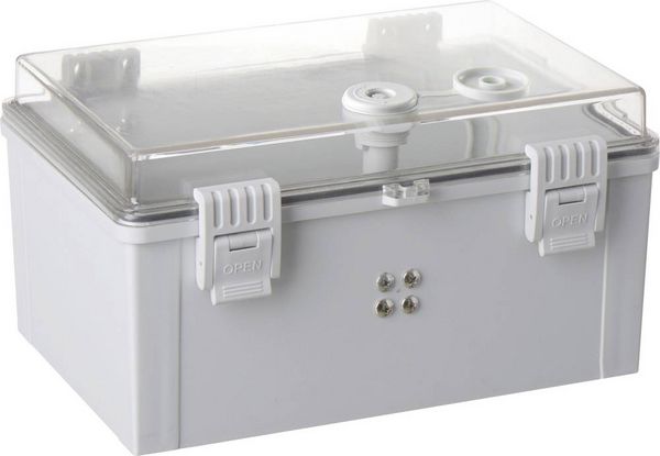 TRU COMPONENTS TC-PSC-20x30x16 Schaltschrank 200 x 300 x 160 ABS, Polycarbonat Hellgrau 1St.