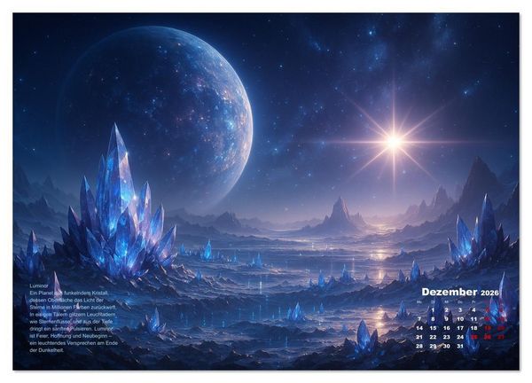 Produktbild: Phantastische Planeten (Wandkalender 2026 DIN A2 quer), CALVENDO Monatskalender