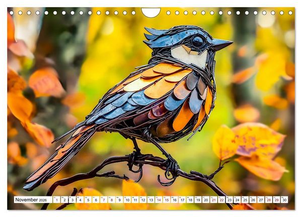 Produktbild: Gartentiere aus Metall - Upcycling-Dekoideen f&uuml;r kreative G&auml;rten (Wandkalender 2026 DIN A4 quer), CALVENDO Monatskalender