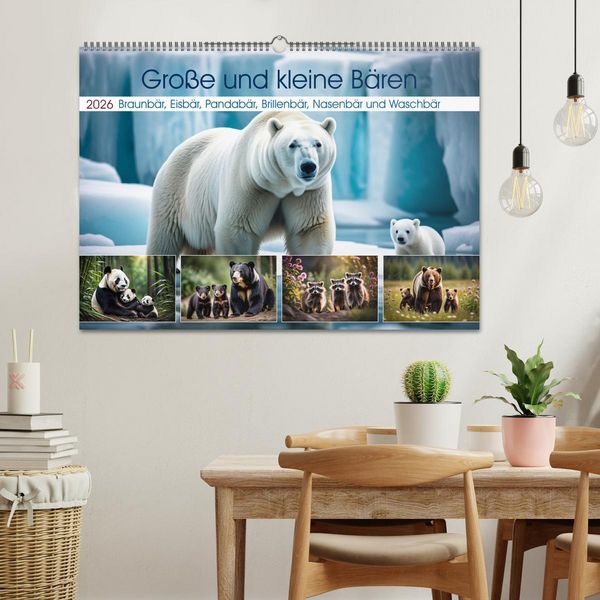 Produktbild: Gro&szlig;e und kleine B&auml;ren (Wandkalender 2026 DIN A2 quer), CALVENDO Monatskalender