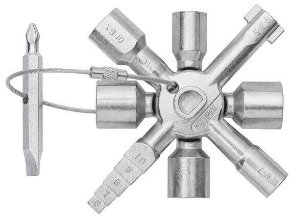 Produktbild: Knipex 00 11 01 KNIPEX 00 11 01 TwinKey&reg; Schaltschrankschl&uuml;ssel 92 mm Schaltschrankschl&uuml;ssel 1 St.