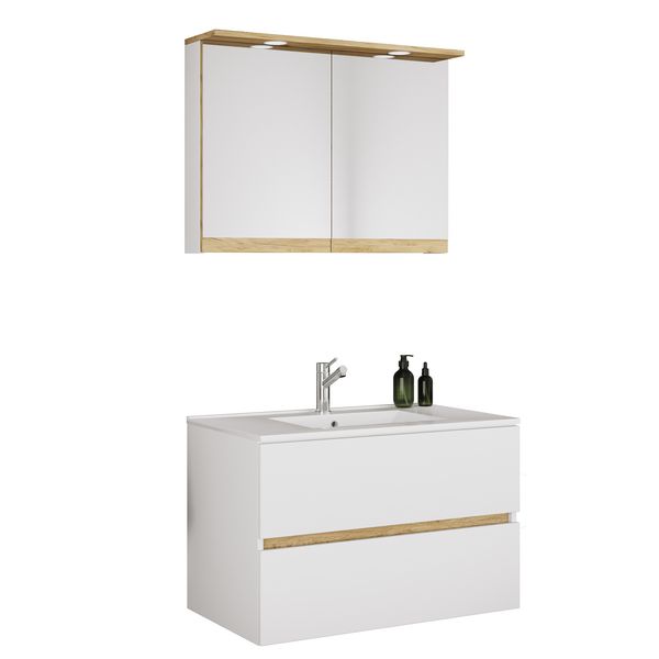 Produktbild: 3 tlg. Badm&ouml;bel-Set mit Waschbecken Cosila-I 81 cm
