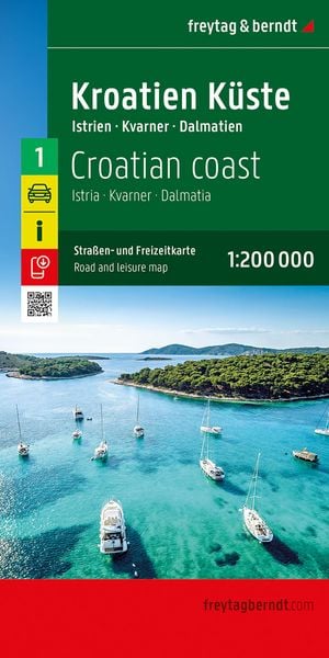 Freytag & berndt Straßenkarte Kroatien Küste 1:200.000, Sonstige von , KOMPASS freytag und berndt, 9783707924640